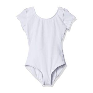 New w/tag Capezio White Short Sleeve Dance Leotard Child Small  #TB132C